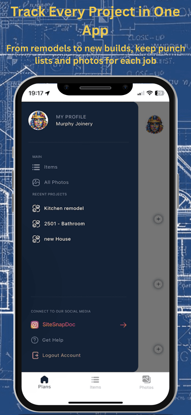 SiteSnapDoc - Project Dashboard